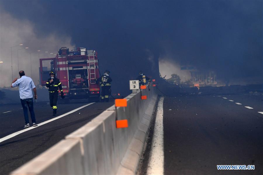 ITALY-BOLOGNA-OIL TANKER-EXPLOSION