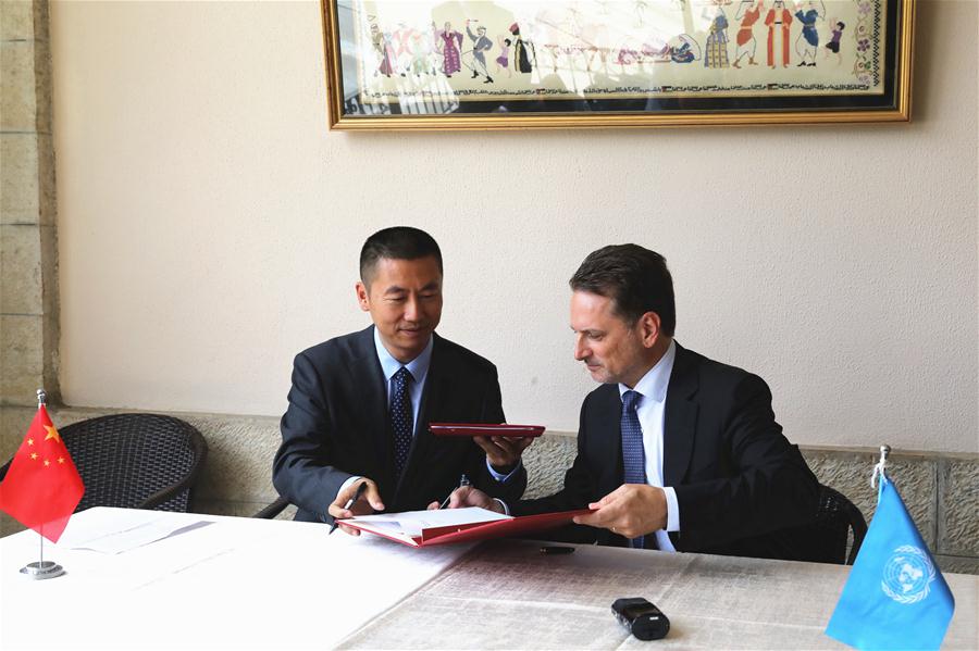 MIDEAST-RAMALLAH-CHINA-UNRWA