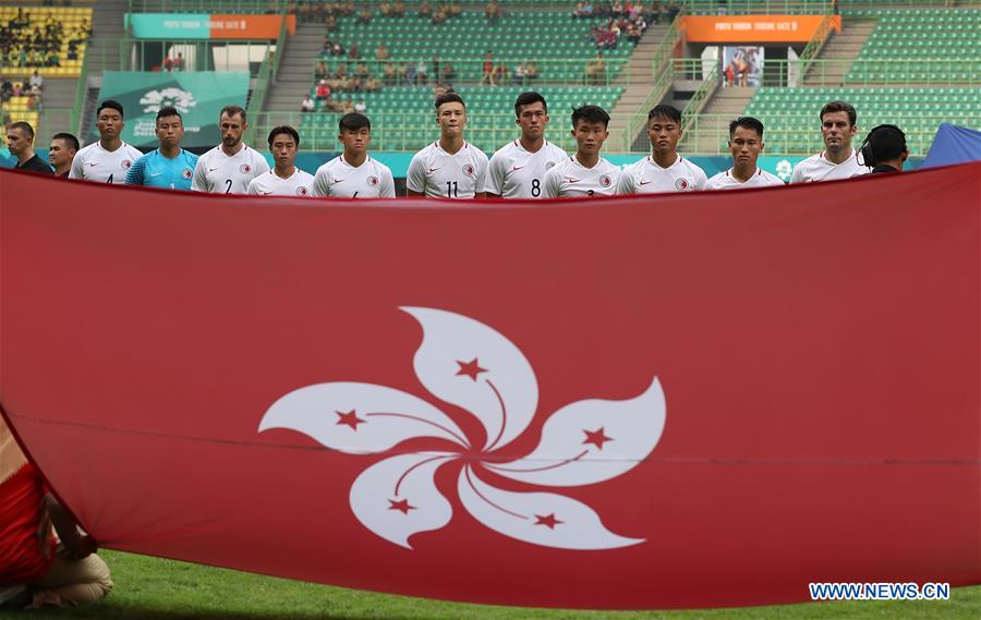 (SP)INDONESIA-BEKASI-ASIAN GAMES-MEN'S FOOTBALL-HONG KONG VS LAOS