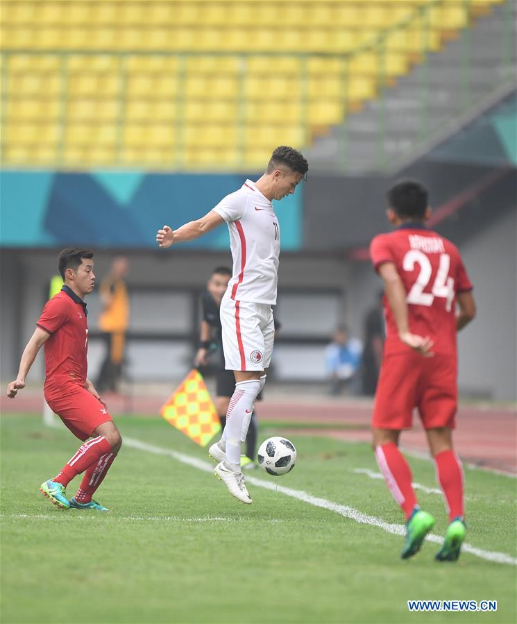 (SP)INDONESIA-BEKASI-ASIAN GAMES-MEN'S FOOTBALL-HONG KONG VS LAOS