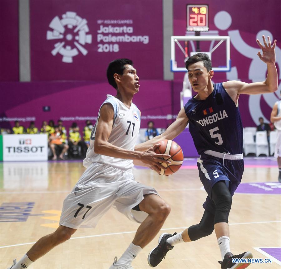Thailand beats Mongolia 8786 during men's basketball 5x5 Group A match