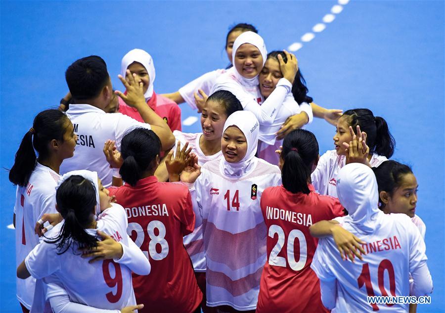 (SP)INDONESIA-JAKARTA-ASIAN GAMES-HANDBALL-INDONESIA VS MALAYSIA