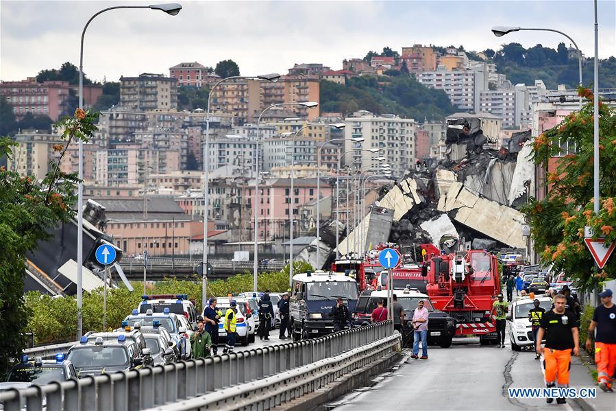 ITALY-GENOA-MOTORWAY BRIDGE-COLLAPSE