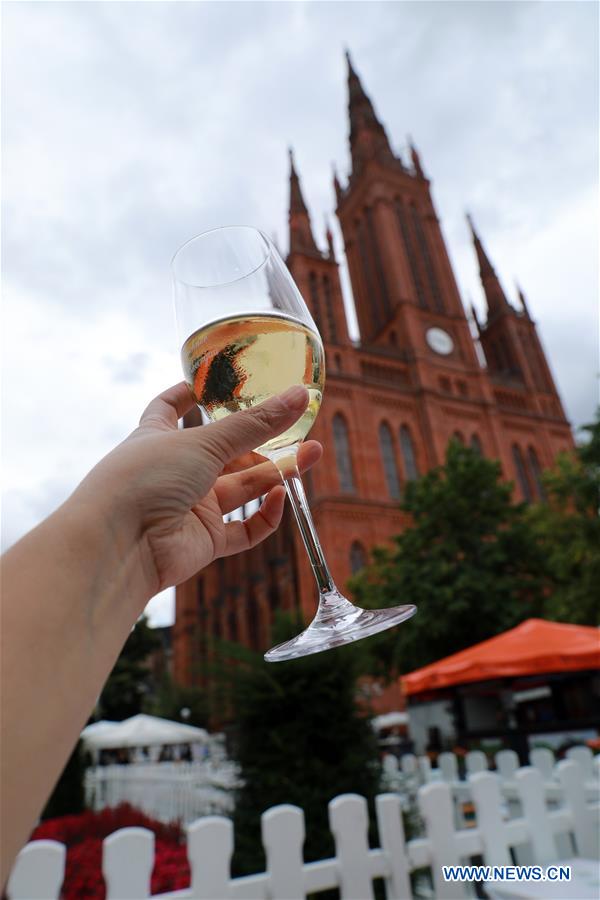 43rd Rheingau Wine Festival held in Wiesbaden, Germany Xinhua