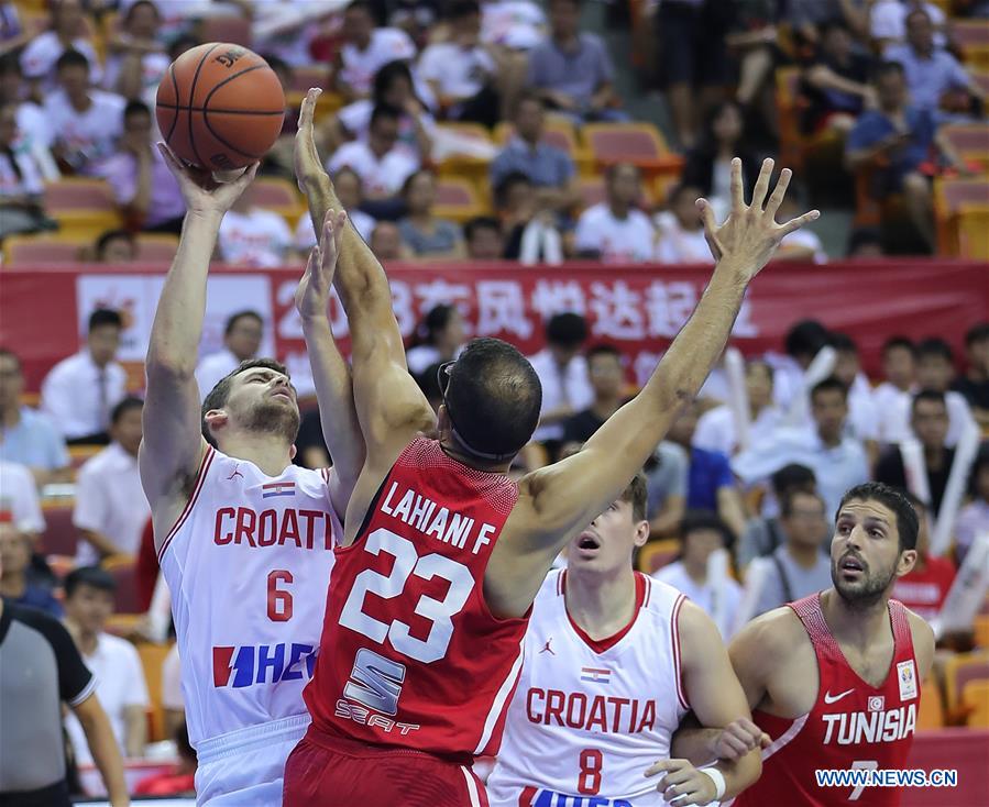 (SP)CHINA-SHENZHEN-BASKETBALL-STANKOVIC CONTINENTAL CUP 2018-CROATIA VS TUNIS