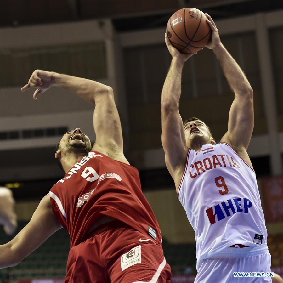 (SP)CHINA-SHENZHEN-BASKETBALL-STANKOVIC CONTINENTAL CUP 2018-CROATIA VS TUNIS