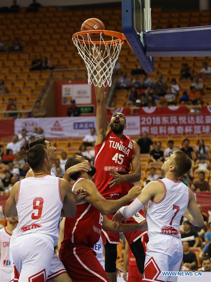 (SP)CHINA-SHENZHEN-BASKETBALL-STANKOVIC CONTINENTAL CUP 2018-CROATIA VS TUNIS
