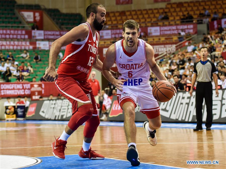 (SP)CHINA-SHENZHEN-BASKETBALL-STANKOVIC CONTINENTAL CUP 2018-CROATIA VS TUNIS