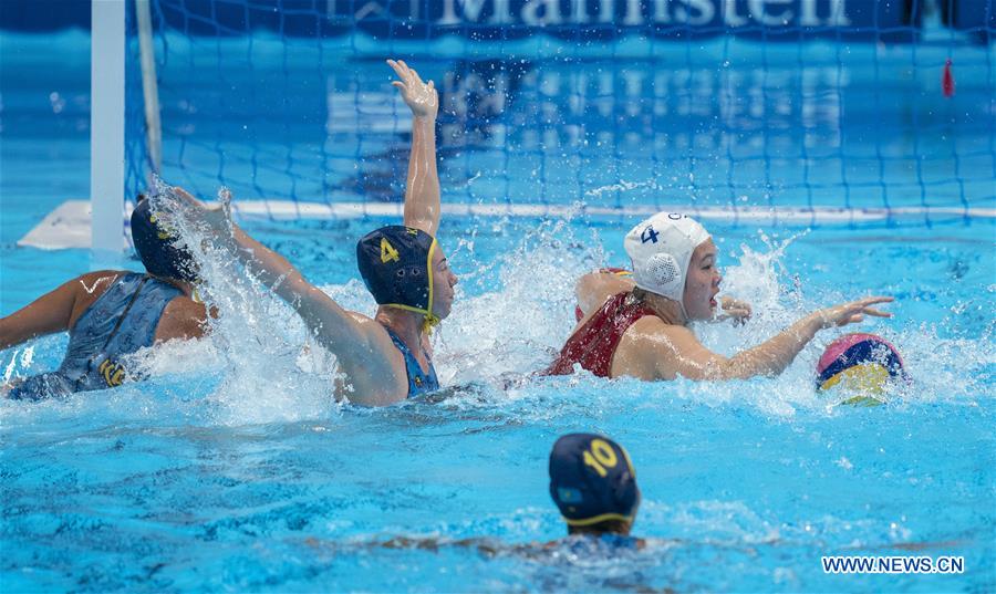 China beats Kazakhstan 114 during women's water polo tournament at