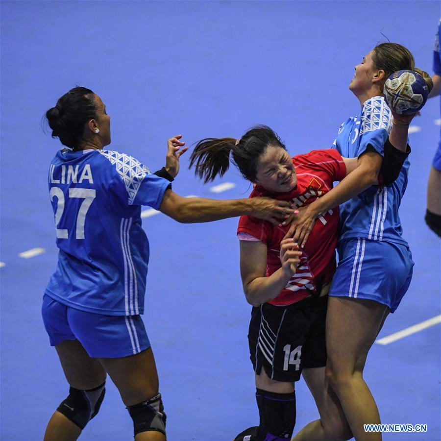 (SP)INDONESIA-JAKARTA-ASIAN GAMES-HANDBALL-CHINA VS KAZAKHSTAN