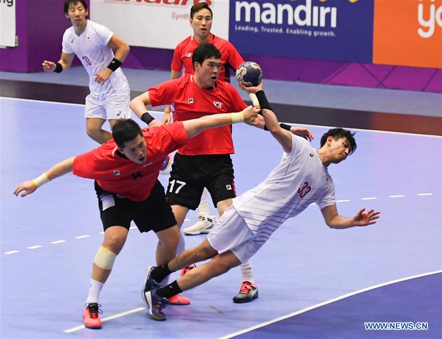 (SP)INDONESIA-JAKARTA-ASIAN GAMES-HANDBALL-JAPAN VS SOUTH KOREA