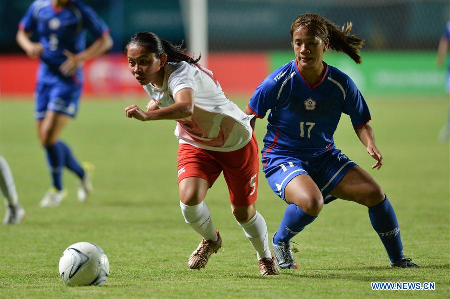 (SP)INDONESIA-PALEMBANG-WOMEN'S FOOTBALL-CHINESE TAIPE VS INDONESIA
