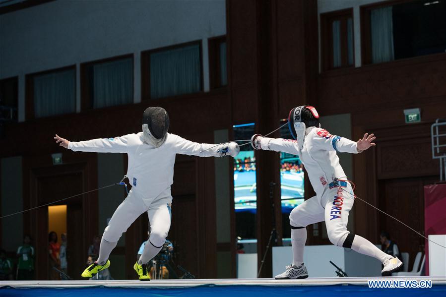 (SP)INDONESIA-JAKARTA-ASIAN GAMES-FENCING-MEN'S EPEE INDIVIDUAL