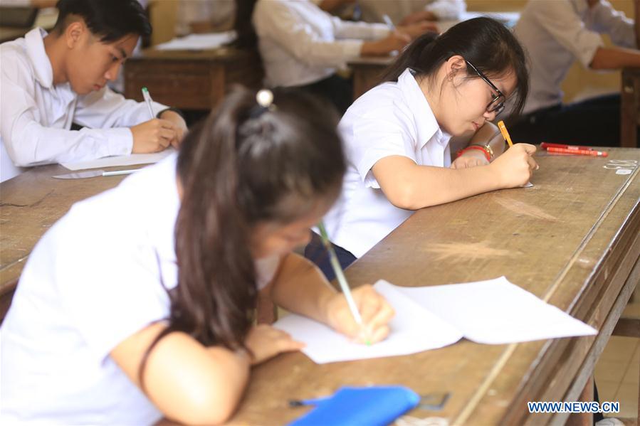 CAMBODIA-PHNOM PENH-HIGH SCHOOL GRADUATION EXAM