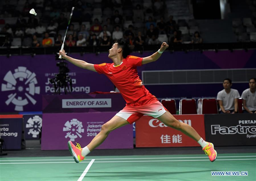 Asian Games badminton women's team final China vs. Japan Xinhua
