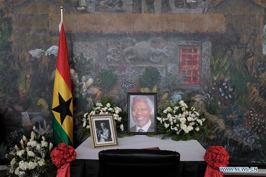 GHANA-ACCRA-UN-FORMER SECRETARY-GENERAL-ANNAN-CONDOLENCE