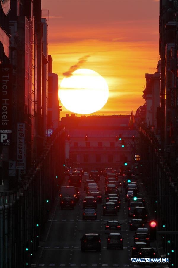 BELGIUM-BRUSSELS-SUNSET