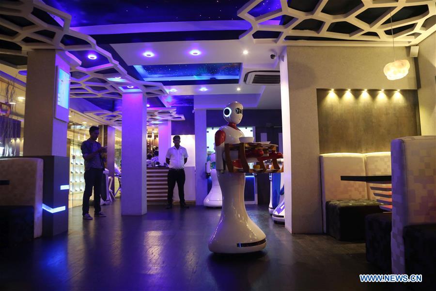 NEPAL-KATHMANDU-ROBOTIC SERVERS-RESTAURANT