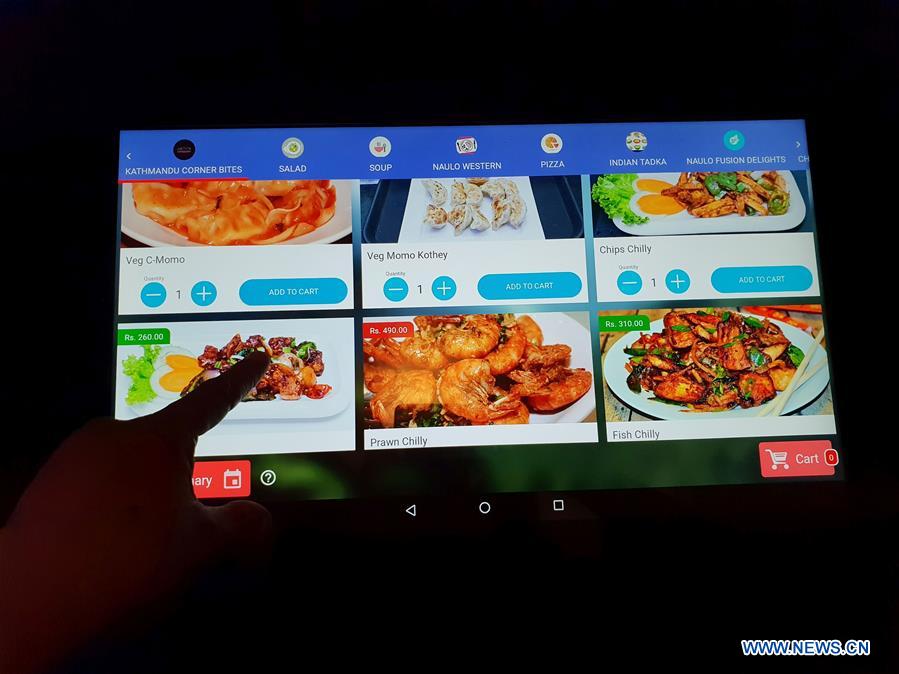 NEPAL-KATHMANDU-ROBOTIC SERVERS-RESTAURANT