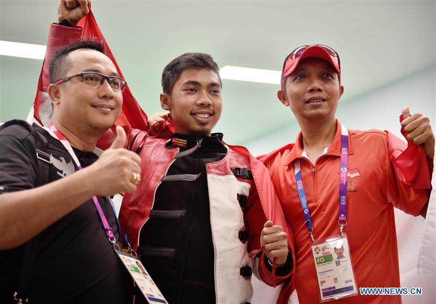 (SP)INDONESIA-PALEMBANG-ASIAN GAMES-SHOOTING-10M RUNNING TARGET MIXED MEN