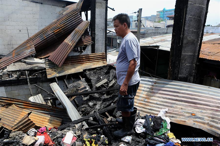 PHILIPPINES-MANILA-FIRE-AFTERMATH