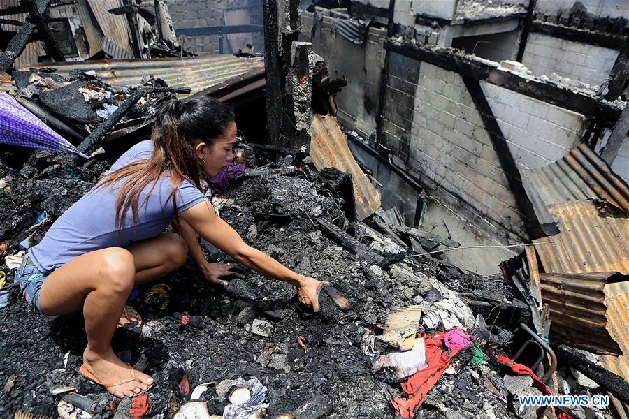 PHILIPPINES-MANILA-FIRE-AFTERMATH