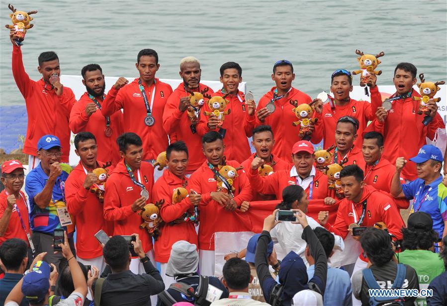 (SP)INDONESIA-PALEMBANG-ASIAN GAMES-MEN'S CANOE TBR 1000M-FINAL