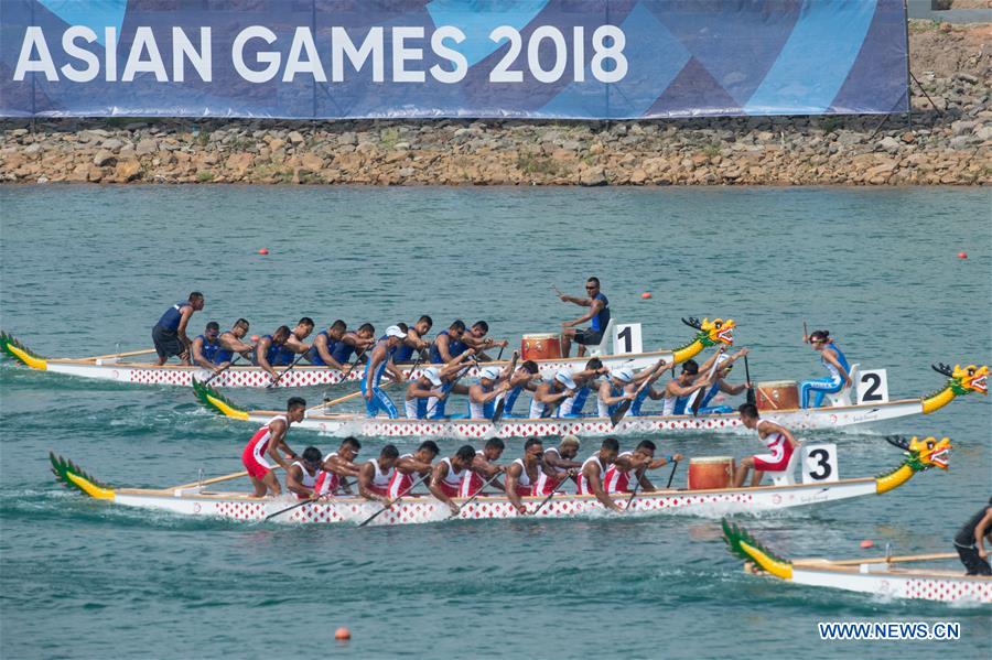 (SP)INDONESIA-PALEMBANG-ASIAN GAMES-MEN'S CANOE TBR 1000M-FINAL