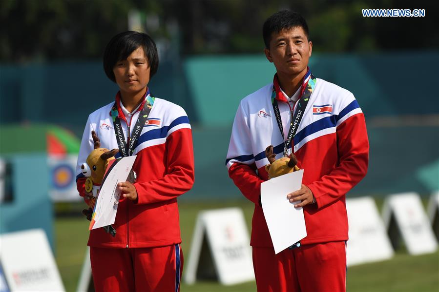 (SP)INDONESIA-JAKARTA-ASIAN GAMES-ARCHERY-RESERVE MIXED TEAM