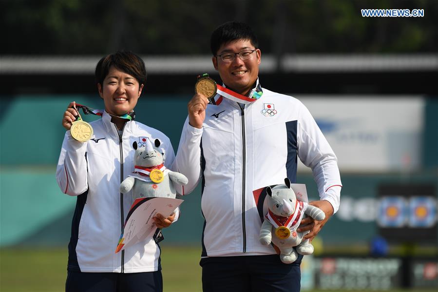 (SP)INDONESIA-JAKARTA-ASIAN GAMES-ARCHERY-RESERVE MIXED TEAM