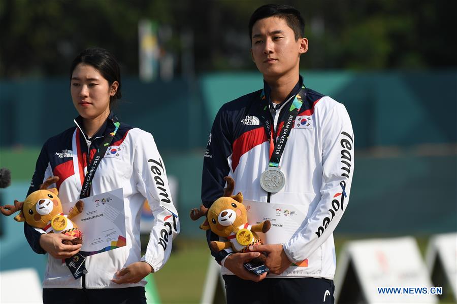 (SP)INDONESIA-JAKARTA-ASIAN GAMES-ARCHERY-COMPOUND MIXED TEAM