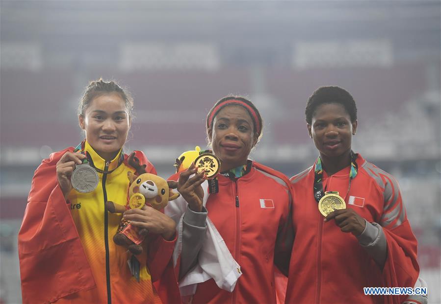 (SP)INDONESIA-JAKARTA-ASIAN GAMES-ATHLETICS-WOMEN'S 400M HURDLES