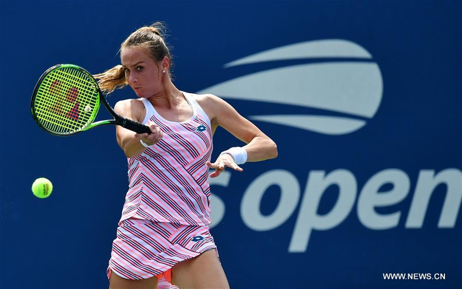 In pics highlights of U.S. Open Women's Singles first round Xinhua English.news.cn