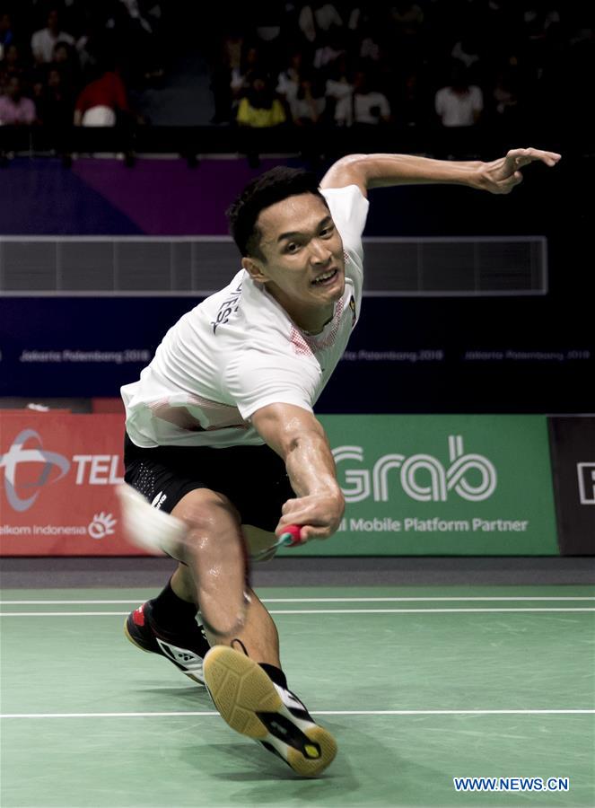(SP)INDONESIA-JAKARTA-ASIAN GAMES-BADMINTON-MEN'S SINGLES
