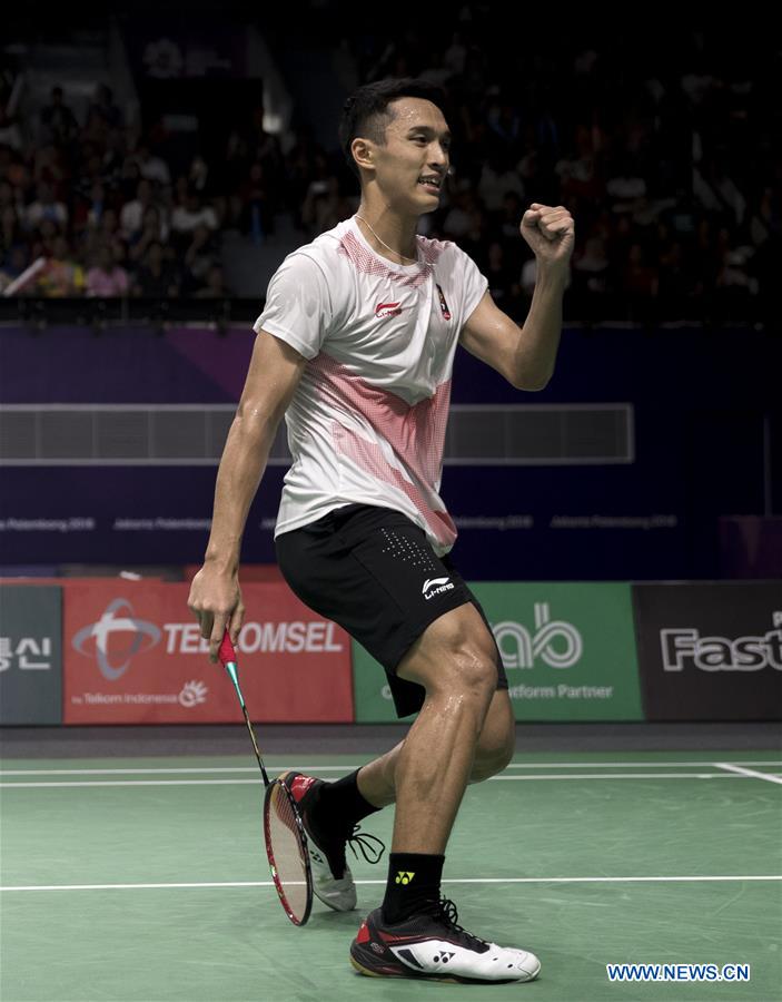(SP)INDONESIA-JAKARTA-ASIAN GAMES-BADMINTON-MEN'S SINGLES