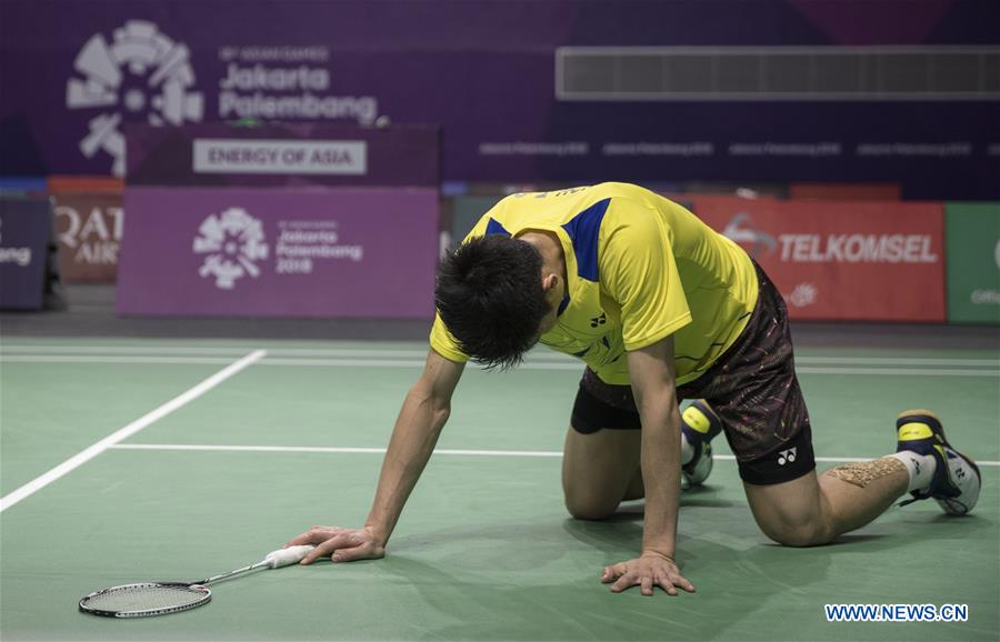 (SP)INDONESIA-JAKARTA-ASIAN GAMES-BADMINTON-MEN'S SINGLES