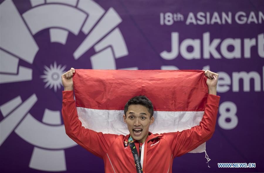 (SP)INDONESIA-JAKARTA-ASIAN GAMES-BADMINTON-MEN'S SINGLES