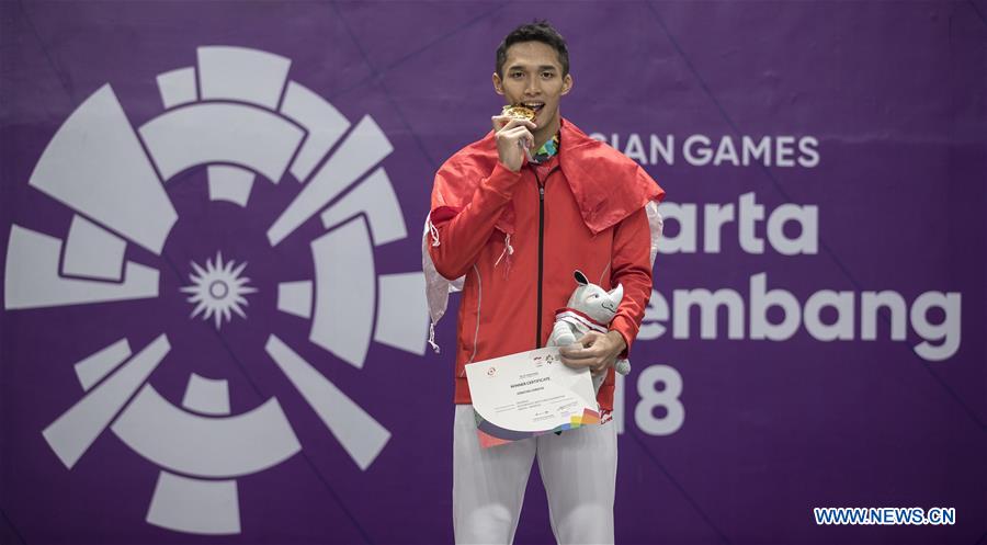 (SP)INDONESIA-JAKARTA-ASIAN GAMES-BADMINTON-MEN'S SINGLES