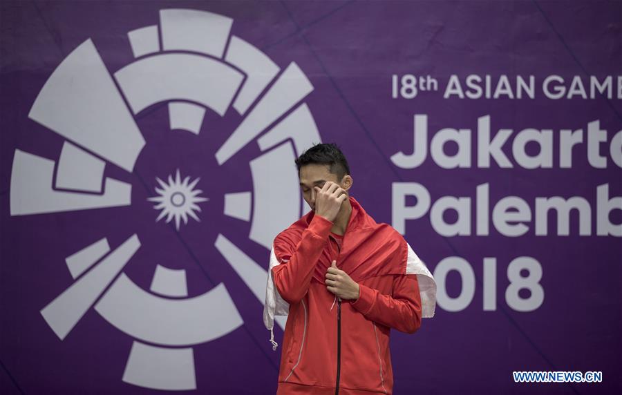(SP)INDONESIA-JAKARTA-ASIAN GAMES-BADMINTON-MEN'S SINGLES