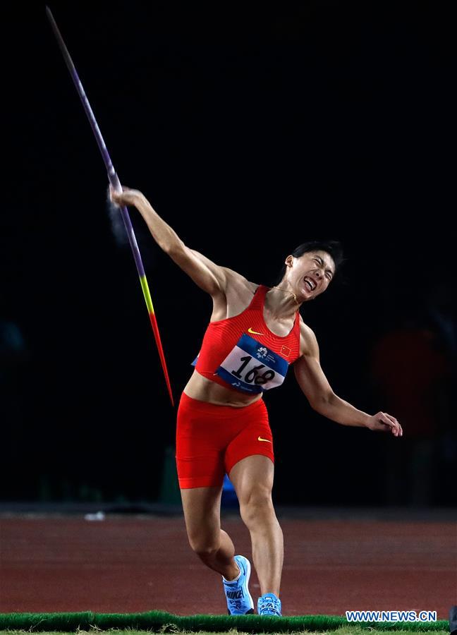 Liu Shiying wins javelin throw gold at Asian Games Xinhua English