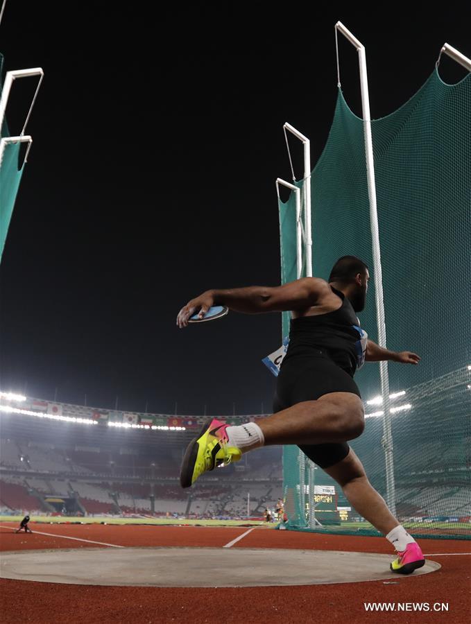 (SP)INDONESIA-JAKARTA-ASIAN GAMES-ATHLETICS-MEN'S DISCUS THROW 