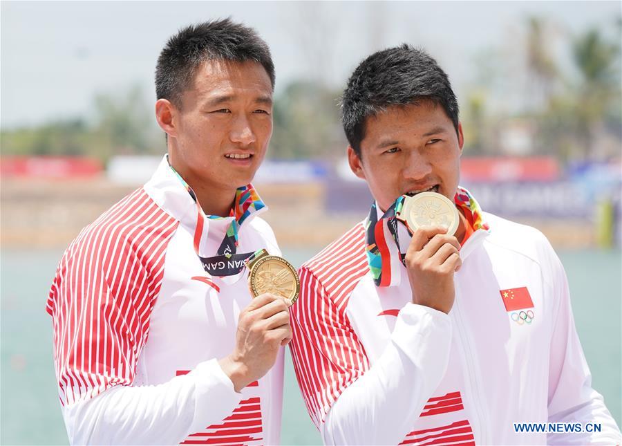 (SP)INDONESIA-PALEMBANG-ASIAN GAMES-MEN'S CANOE DOUBLE (C2) 1000M