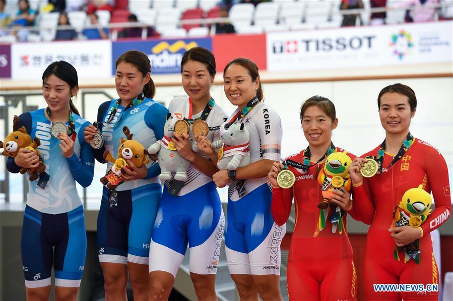 (SP)INDONESIA-JAKARTA-ASIAN GAMES-TRACK CYCLING-WOMEN'S MADISON