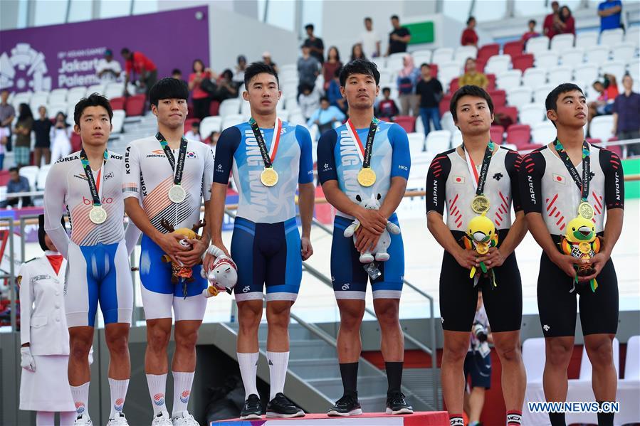 (SP)INDONESIA-JAKARTA-ASIAN GAMES-TRACK CYCLING-MEN'S MADISON