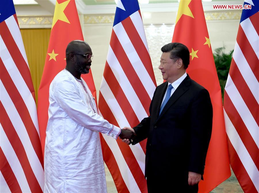 CHINA-BEIJING-XI JINPING-LIBERIAN PRESIDENT-MEETING (CN)