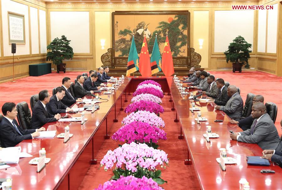 CHINA-BEIJING-XI JINPING-ZAMBIAN PRESIDENT-MEETING (CN)