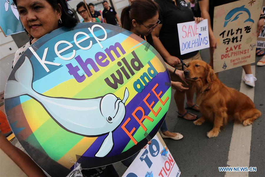 PHILIPPINES-PASAY CITY-PROTEST-DOLPHIN HUNT