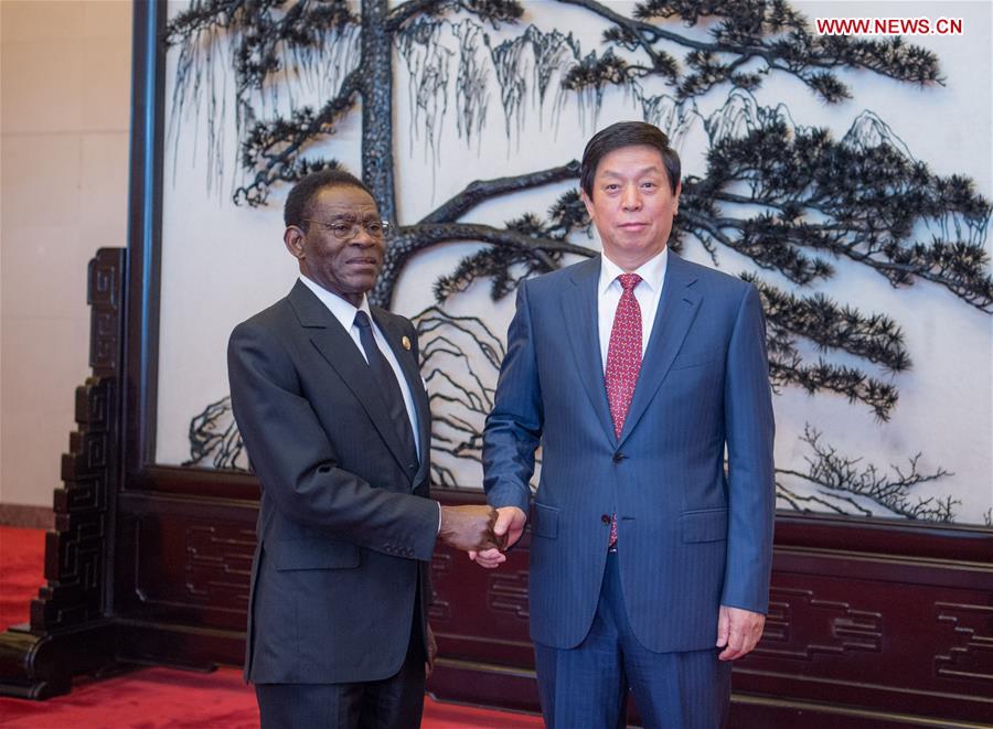 CHINA-BEIJING-LI ZHANSHU-EQUATORIAL GUINEA'S PRESIDENT-MEETING (CN)