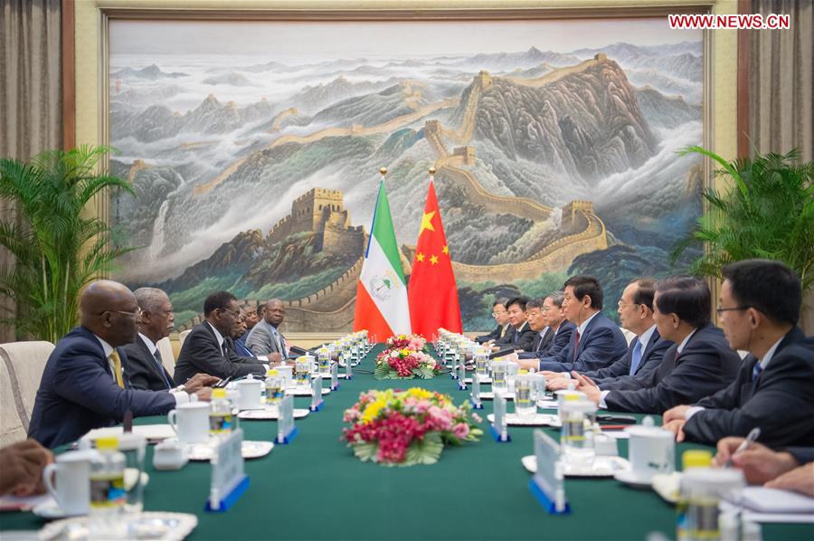 CHINA-BEIJING-LI ZHANSHU-EQUATORIAL GUINEA'S PRESIDENT-MEETING (CN)