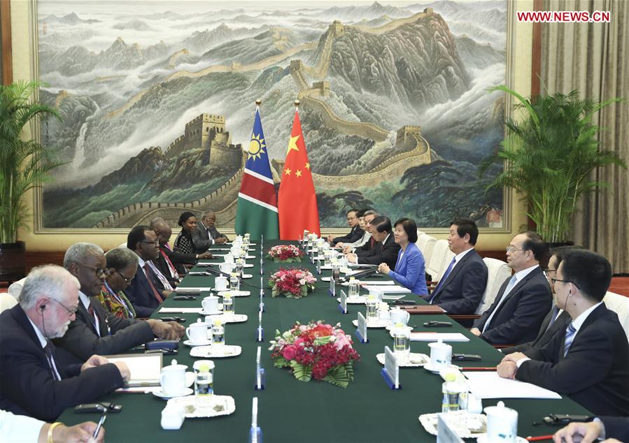 CHINA-BEIJING-LI ZHANSHU-NAMIBIAN PRESIDENT-MEETING (CN)